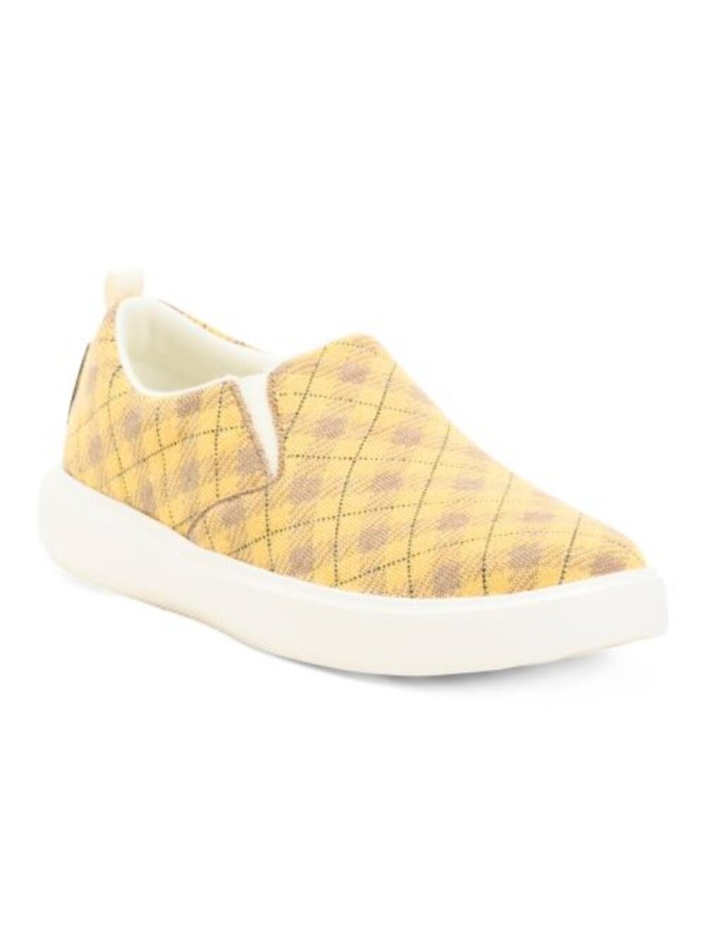 NEW Woolloomooloo Merino Wool Byron Slip On Sneakers Coastal Plaid Mustard 39